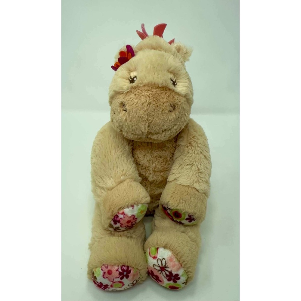 Demdaco Nat & Jules Darcie The Horse Plush Tan Floral Feet Stuffed Animal Soft